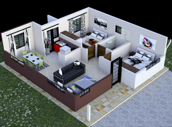 Denah Rumah Type 45 Inspirasi Terbaru & Perkiraan Biayanya – Jethro Property