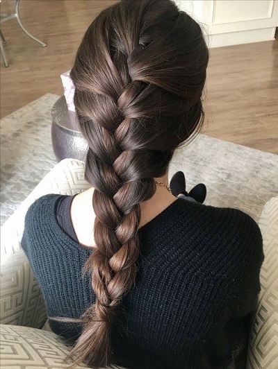 Model rambut anak braided ponytail
